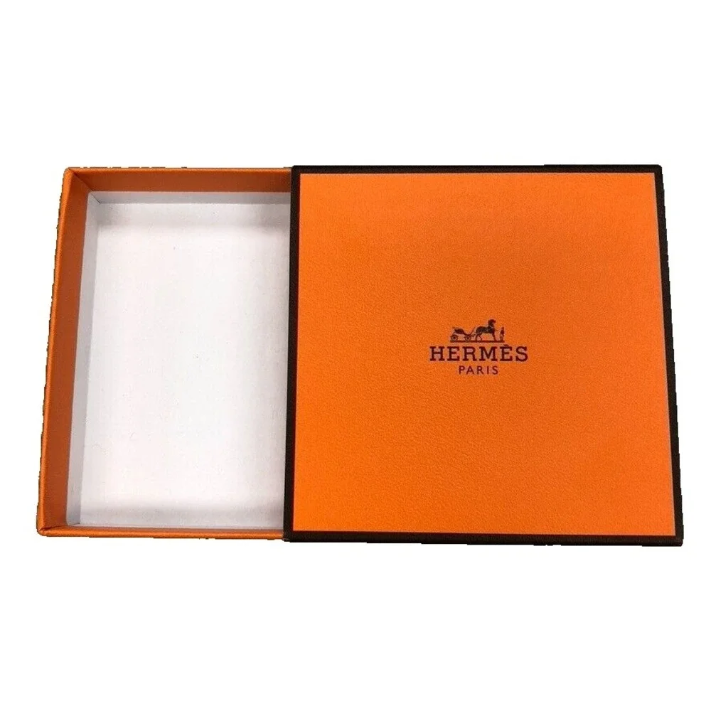 Authentic Hermes Orange Gift Box Empty  Square 3.25x3.25x.75 Small‎ Storage